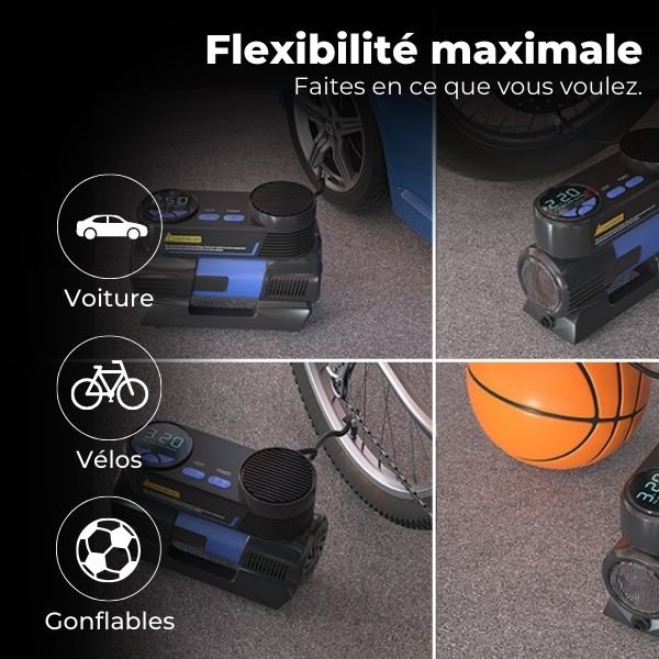 Compresseur d air voiture polyvalent AirGo
