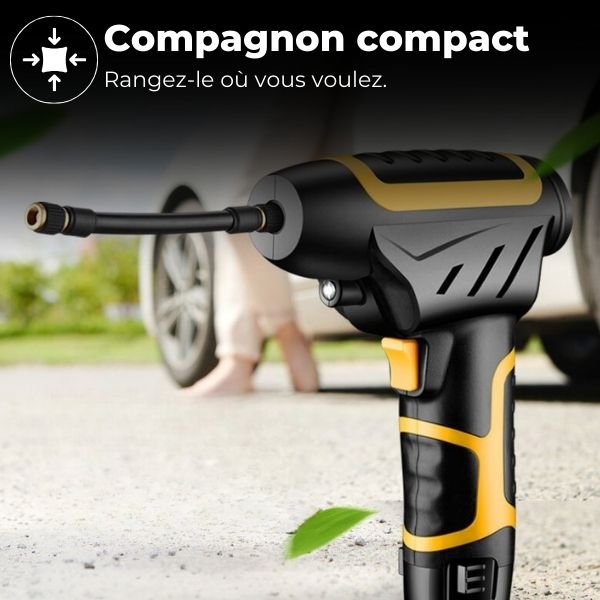 Gonfleur Pneu Voiture Pro 150 PSI – Compresseur Haute Performance | TyrePro™ 5 Gonfleur Pneu Voiture compact TyrePro
