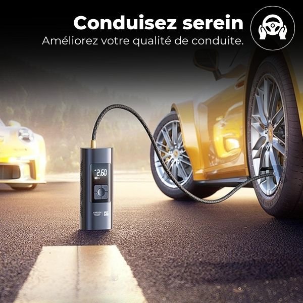 Gonfleur Pneu Voiture Compact 150 PSI – Recharge USB-C | Volt™ 4 Gonfleur Pneu conduite Volt