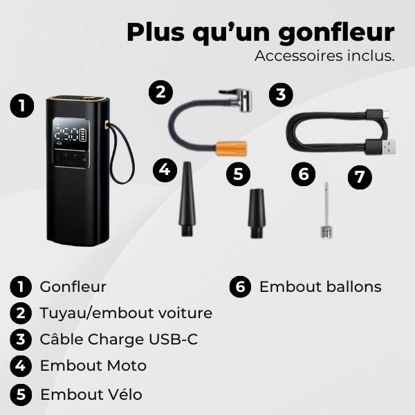 Gonfleur pneu voiture accessoires MaxPressure