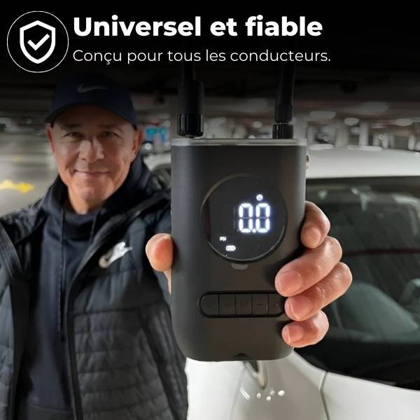 Gonfleur Pneu Voiture Sans Fil 10 Bar 70W – Mini Compresseur USB-C | SmartAir™ 2 Gonfleur pneu voiture compact SmartAir
