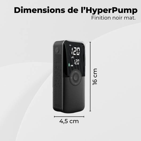 Gonfleur pneu voiture dimensions HyperPump