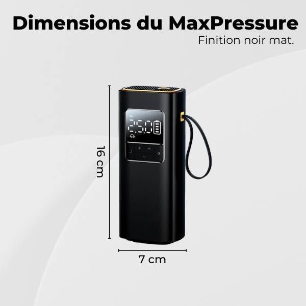 Gonfleur pneu voiture dimensions MaxPressure