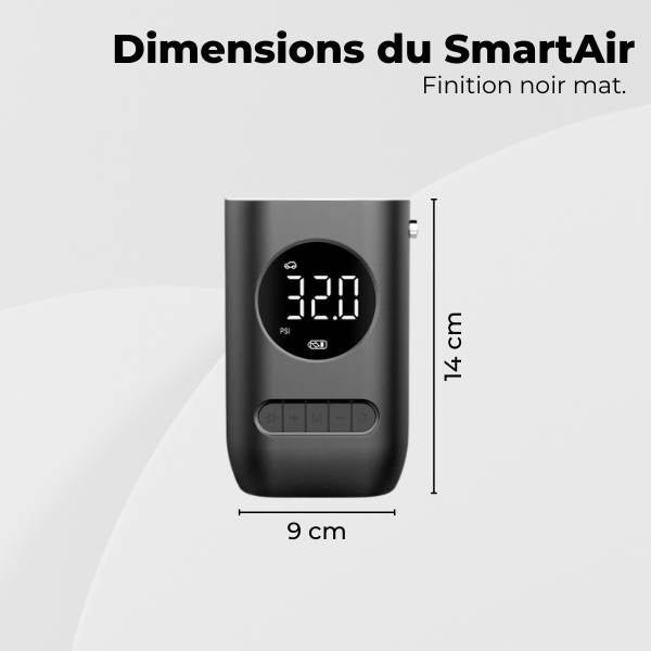 Gonfleur pneu voiture dimensions SmartAir