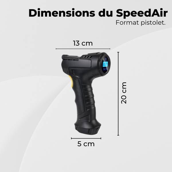 Gonfleur Pneu Voiture Rapide 150 PSI – Avec Lampe LED | SpeedAir™ 5 Gonfleur pneu voiture dimensions SpeedAir