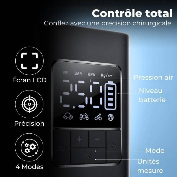 Gonfleur pneu voiture précis MaxPressure
