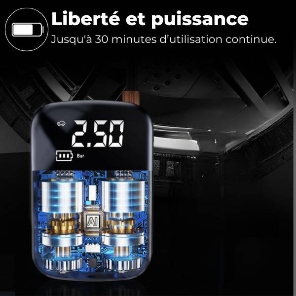 Gonfleur Pneu Voiture Portable 150 PSI – Affichage Digital | AirBlitz™ 3 Gonfleur pneu voiture puissant léger AirBlitz