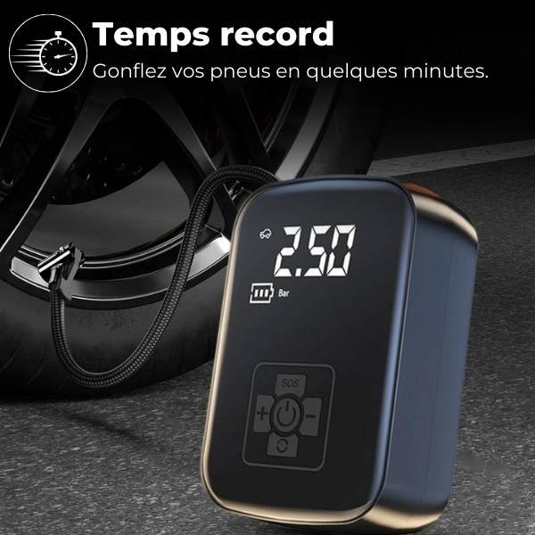Gonfleur Pneu Voiture Portable 150 PSI – Affichage Digital | AirBlitz™ 1 Gonfleur pneu voiture rapide AirBlitz