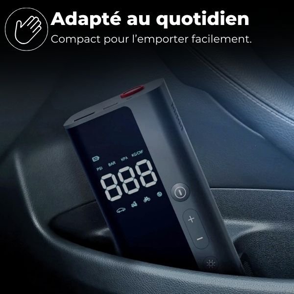 Mini Compresseur Portable 150 PSI – Gonfleur Pneu Voiture USB-C | RoadRush™ 5 Gonfleur pour pneus compact RoadRush