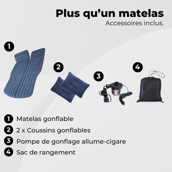 Matelas pour voiture accessoires fournis CarLounge