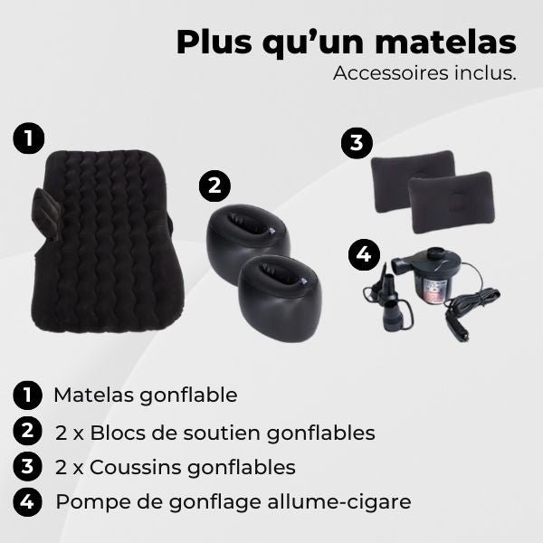 Matelas voiture accessoires fournis AutoBed