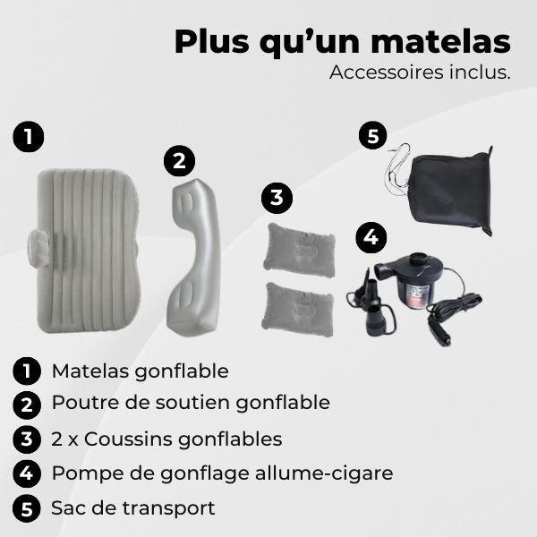 Matelas voiture accessoires fournis DriveRest