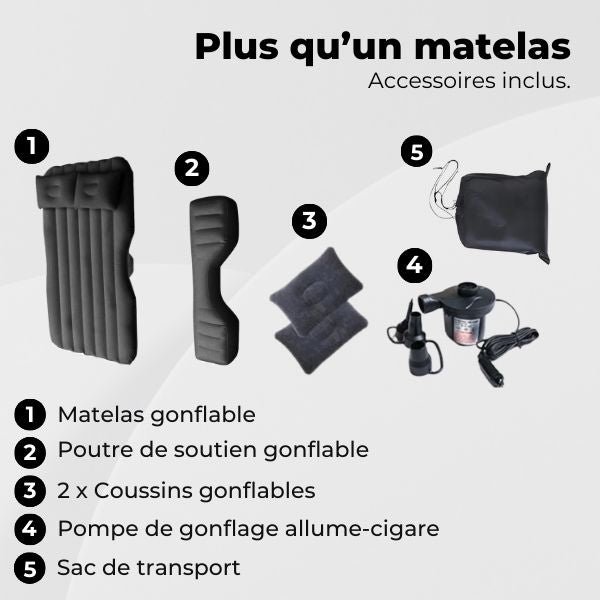 MATELAS VOITURE | NapRide™ 5 Matelas voiture accessoires fournis NapRide