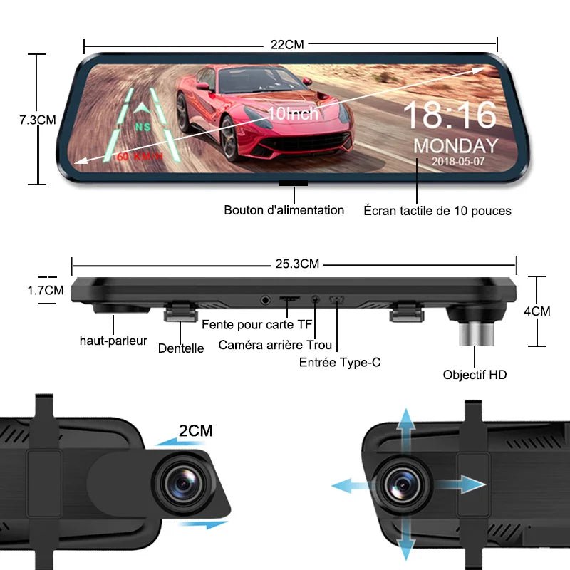 Rétroviseur Dashcam Full HD pour Voiture - Une Vision Futuriste 4 S55a255c822b2461091034a6e1273c0be0 a732f81f 1e6e 4ec8 ada5 e445f5599478