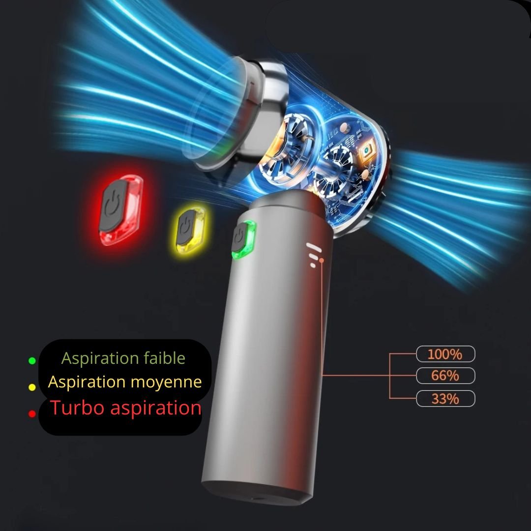 aspirateur voiture sans fil trois vitesses