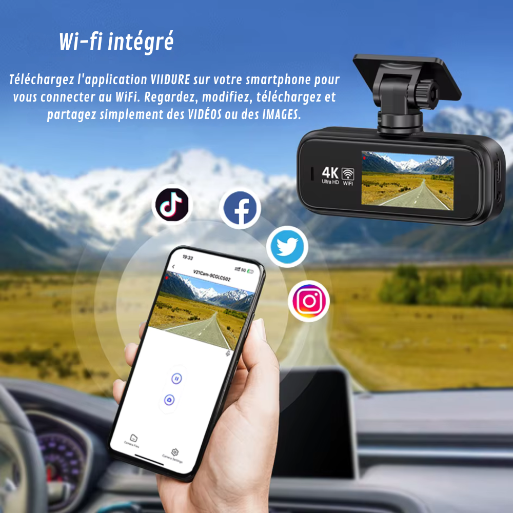camera embarque 4k application mobile viidure 1
