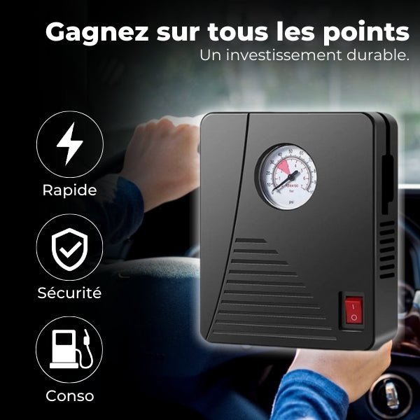 Compresseur Pneu Voiture 12V – Haute Pression Rapide | TyreMaster™ 4 compresseur voiture rapide TyreSaver