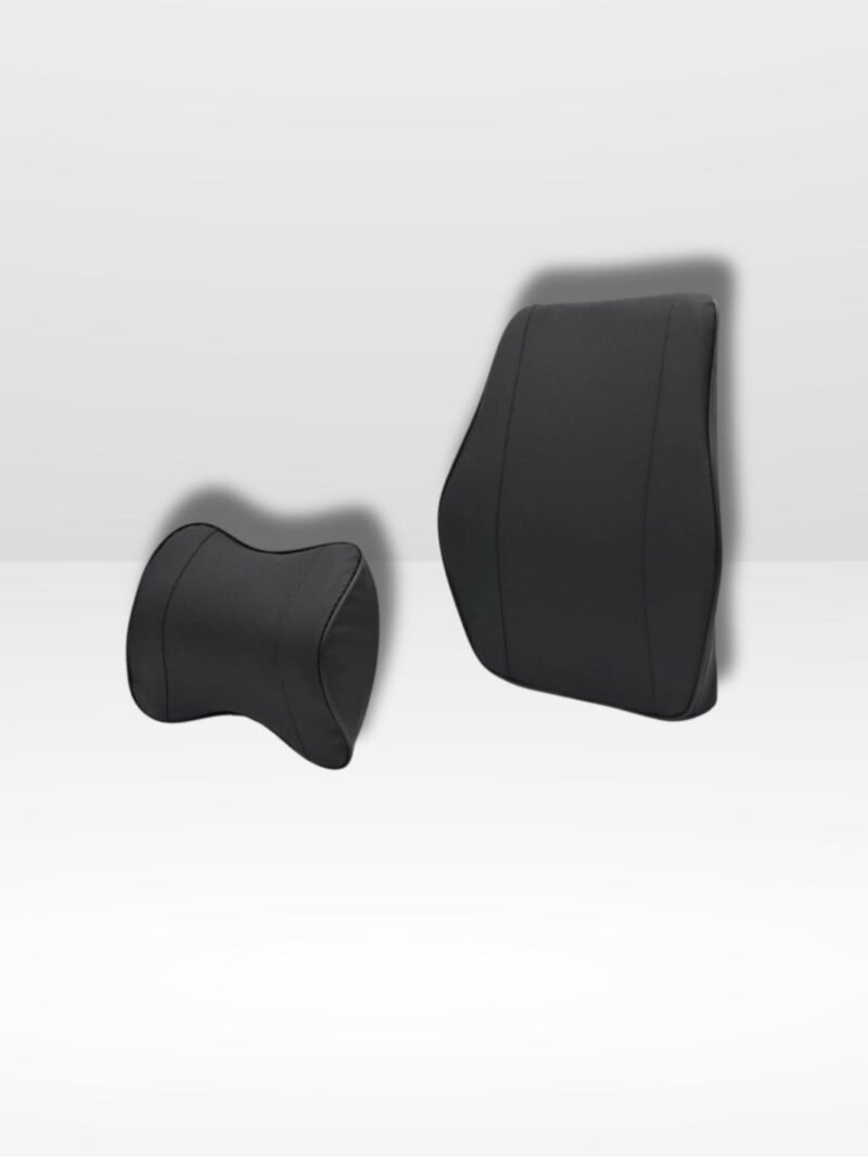 coussin lombaire et appuie tete cuir voiture