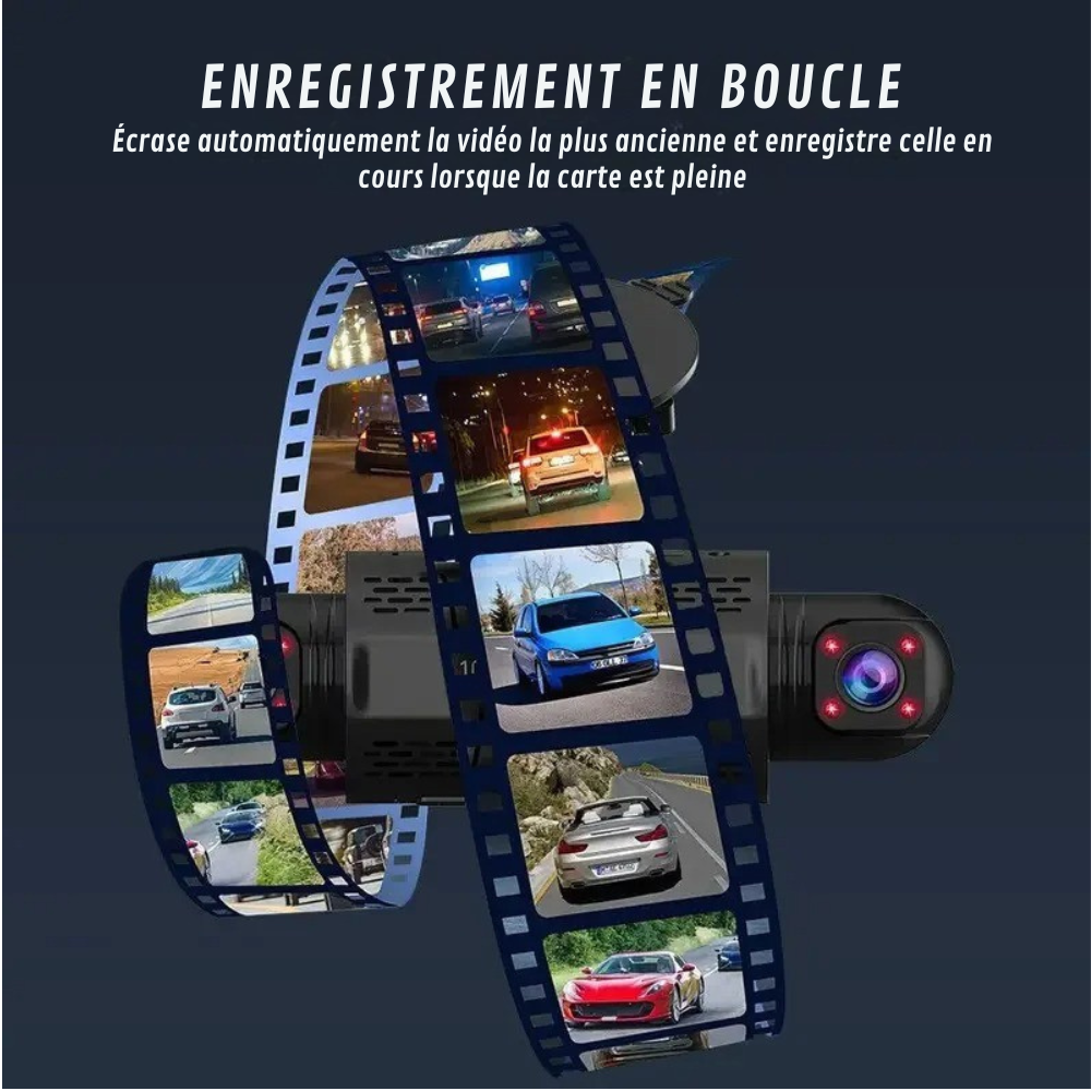 dashcam voiture 360 VISION NOCTURNE INFRA ROUGE 1