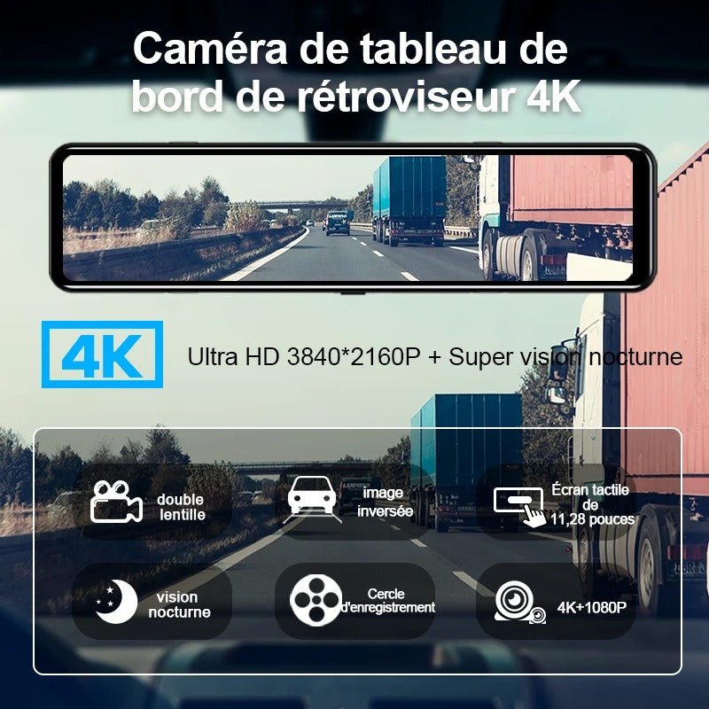 Rétroviseur Caméra embarqué 4k Avec Traceur GPS 2 main image 2
