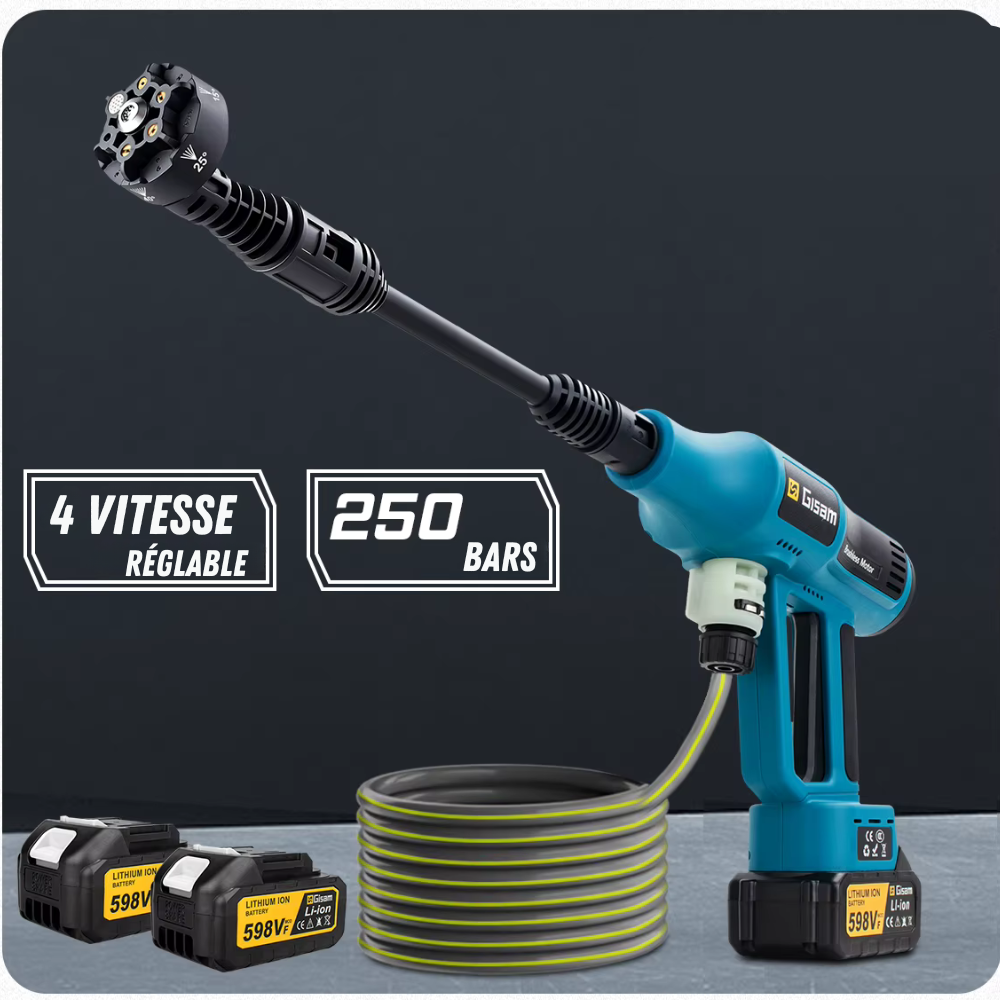 Nettoyeur Haute Pression sur Batterie 250 bars 6 en 1 | ProWash® 1 nettoyeur haute pression sur batterie 250 bars 6 en 1