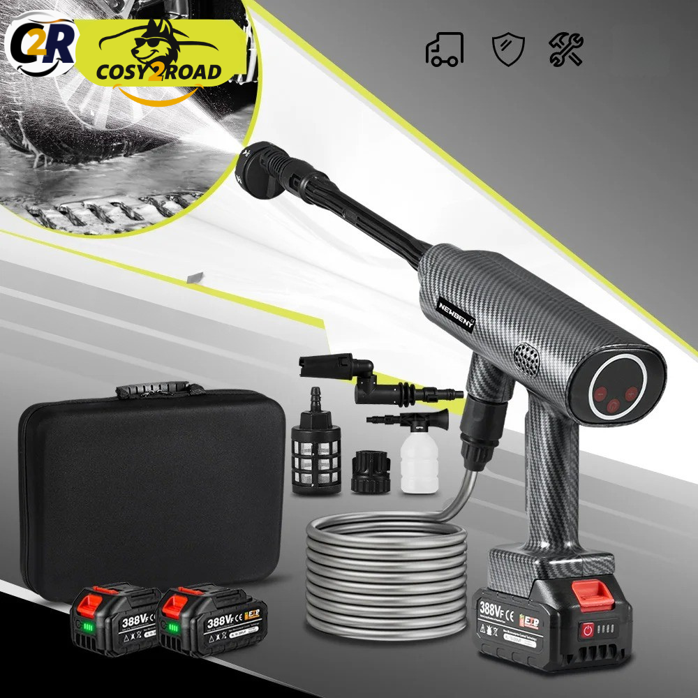 Nettoyeur Haute Pression Sans fil 200 bars 6 en 1 | Jet Puissant® 1 pack nettoyeur haute pression sans fil 200 bars avec 2 batteries