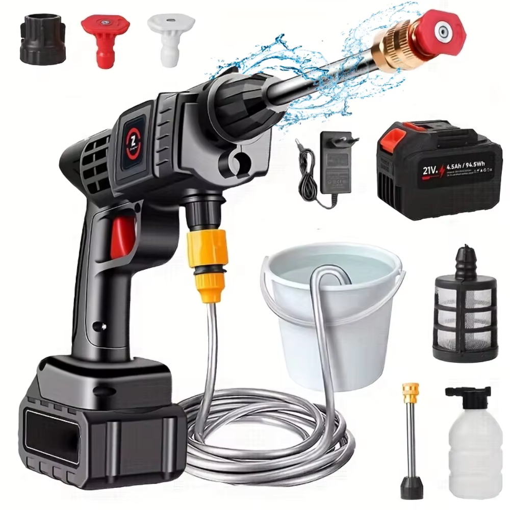 Nettoyeur Haute Pression Sans Fil 50 Bars | Puissant & Portable 5 package nettoyeur haute pression sans fil