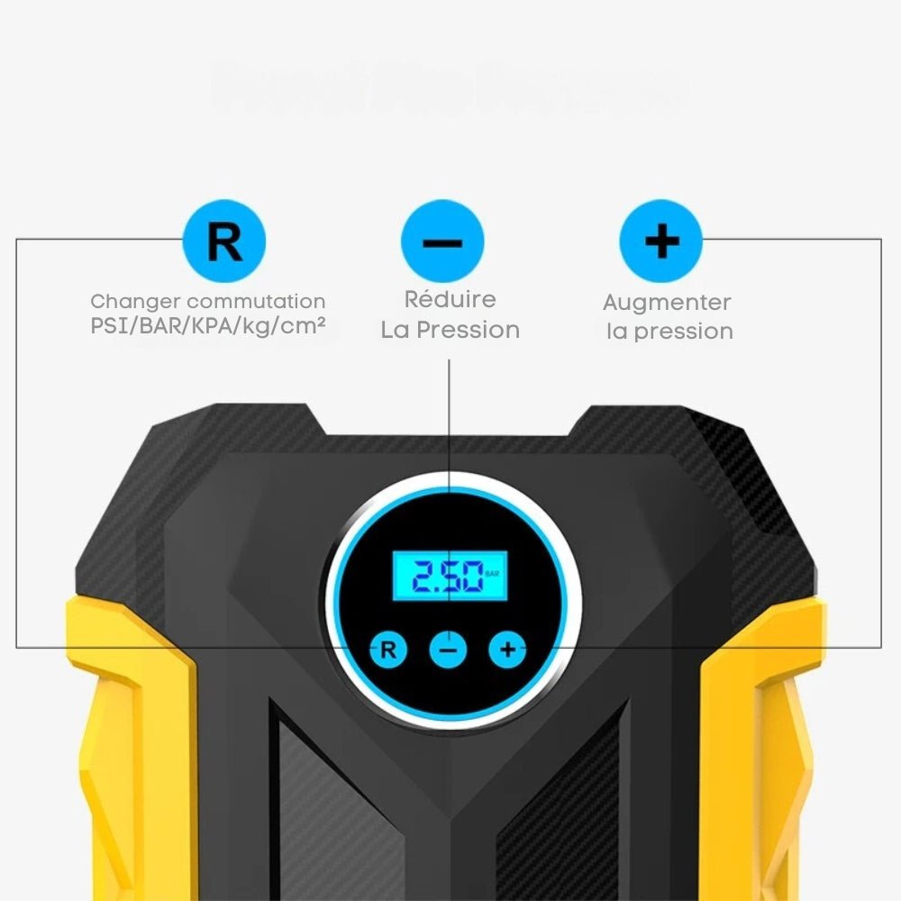 reglage du compresseur gonfleur pneu cosy2road