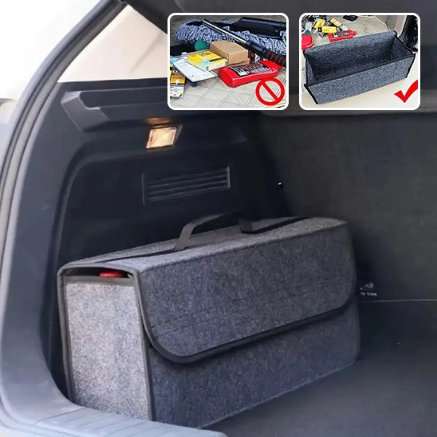 sac rangement coffre voiture rapide à installer FeltBox