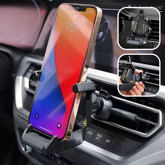 support-téléphone-voiture-baquet-installation