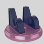 support telephone voiture rotatif violet